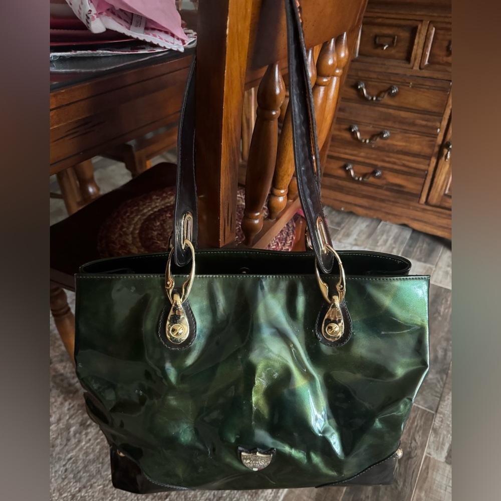 Angeleigh Anastasio green patent purse
